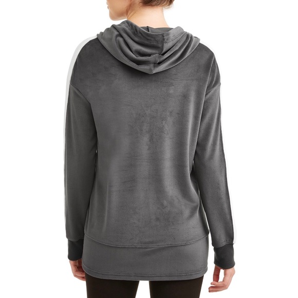 3/$30 Velour Hoodie, Gray - Picture 3 of 7